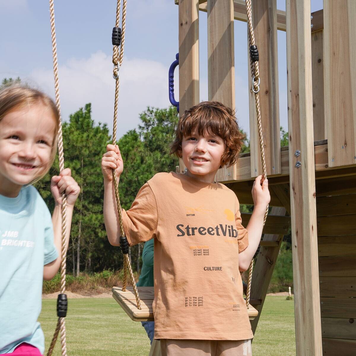 AXI Spielturm Moos braun B/H/L: ca. 342x267x375 cm