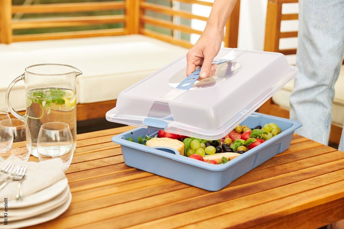 Rotho Party-Butler COOL u. FRESH blau B/H/L: ca. 29,5x11x43,5 cm