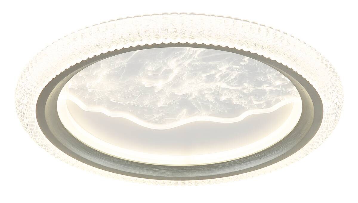 GLOBO LED-Deckenleuchte klar grau Kunststoff Metall H/D: ca. 5,5x39,5 cm 1 Brennstellen