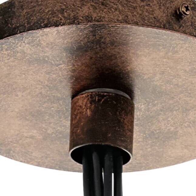 Eglo Pendelleuchte Priddy Kupfer Metall B/H/L: ca. 38,5x110x38,5 cm E27 7 Brennstellen