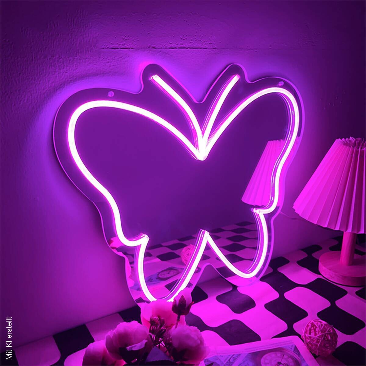 POCOline LED-Neonleuchte Butterfly B/H/L: ca. 25x1,6x28,5 cm