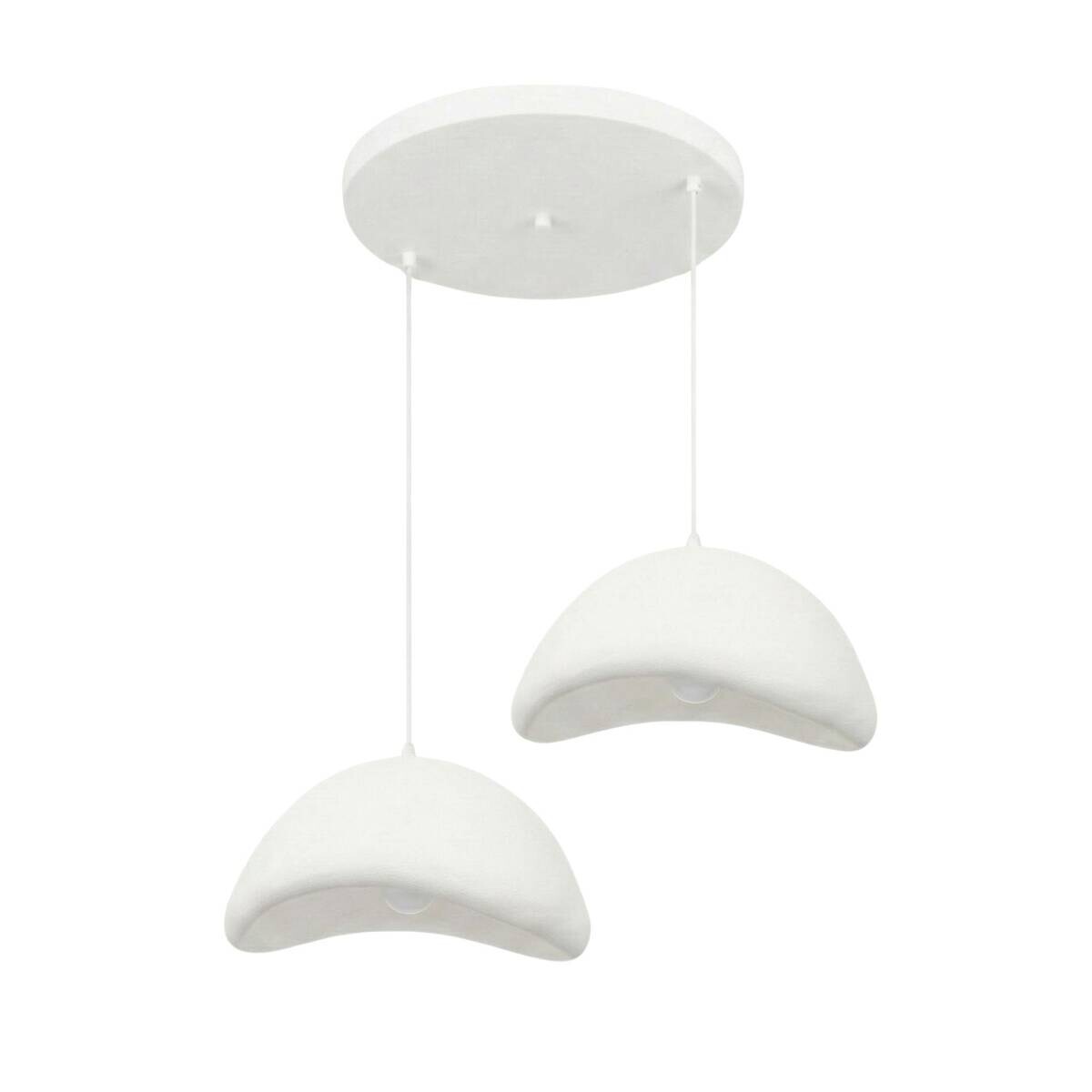 Opviq Pendelleuchte weiß B/H/T: ca. 94x109x94 cm E27 2 Brennstellen