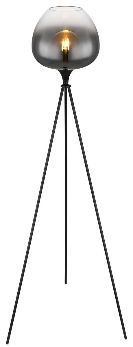 GLOBO Stehlampe schwarz Metall H/D: ca. 145x65 cm E27 1 Brennstellen