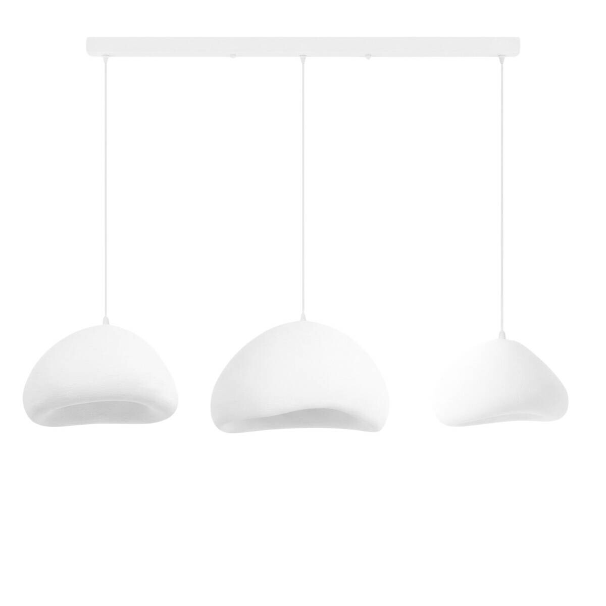 Opviq Pendelleuchte weiß B/H/T: ca. 143x115x50 cm E27 3 Brennstellen