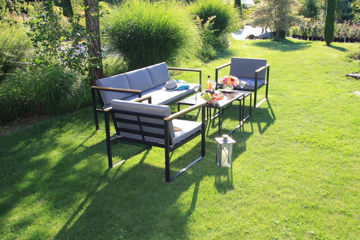 Acamp Gartensitzgruppe Space anthrazit Stahl