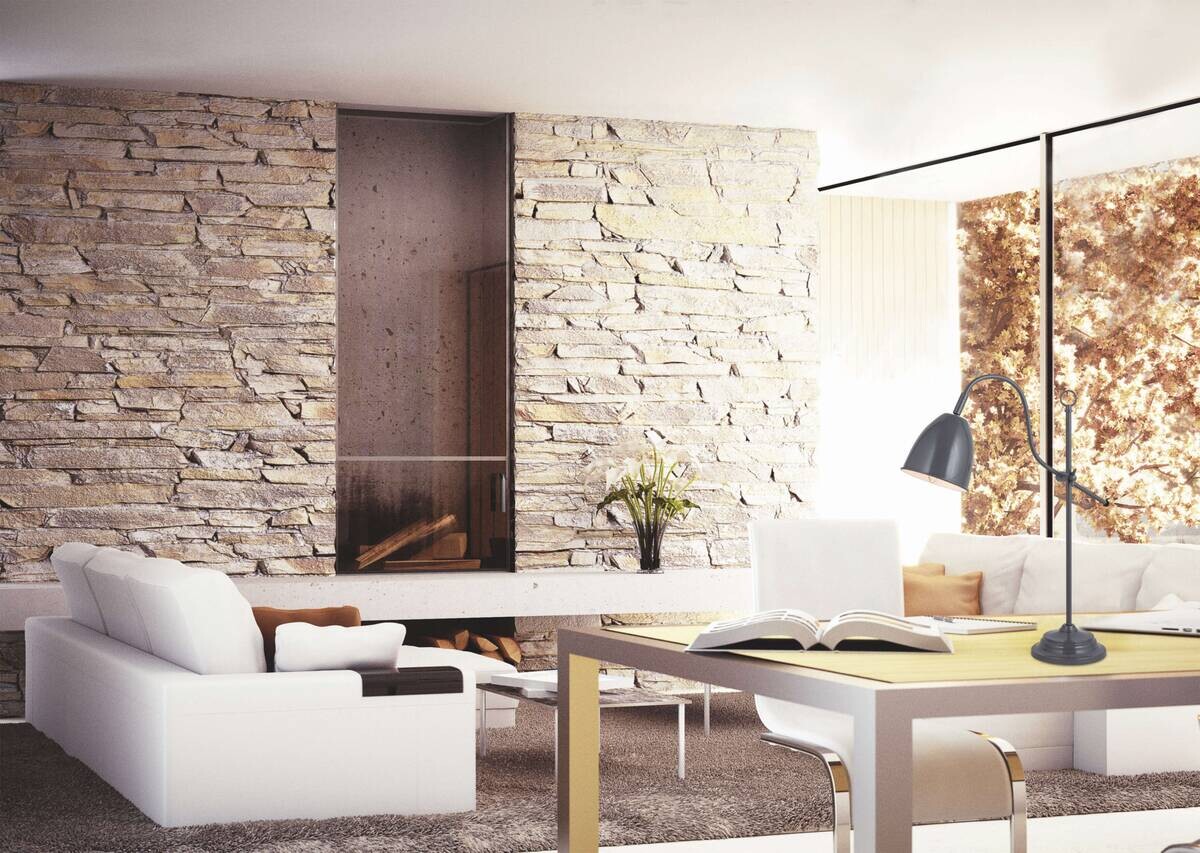 Näve Leuchten Tischleuchte 3110416 grau Metall B/H/T: ca. 19x53x13 cm E14 1 Brennstellen