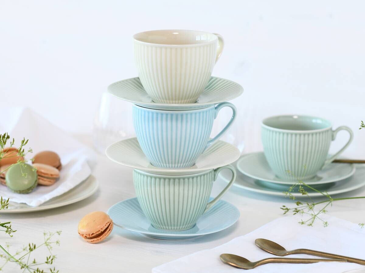 CreaTable Kaffeeservice Valencia bunt Porzellan 18 tlg.