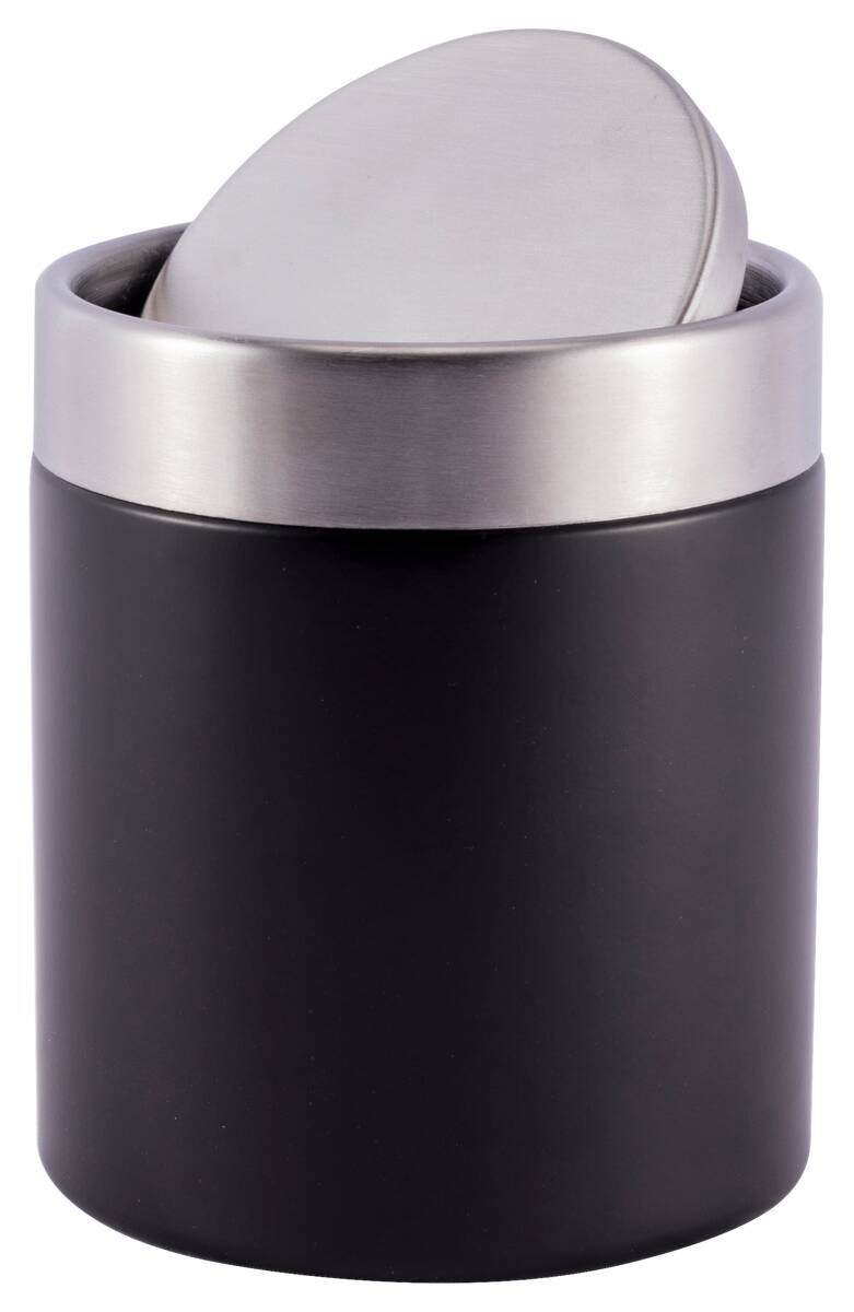 Kosmetikeimer schwarz Edelstahl ca. 1,58 l