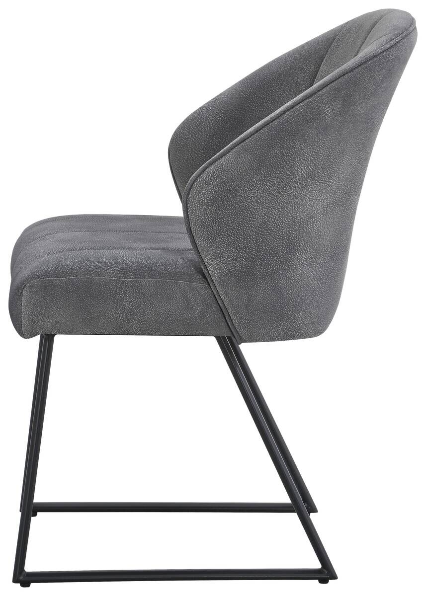 Stuhl Sven grau Microfaser B/H/T: ca. 56,5x80x60 cm