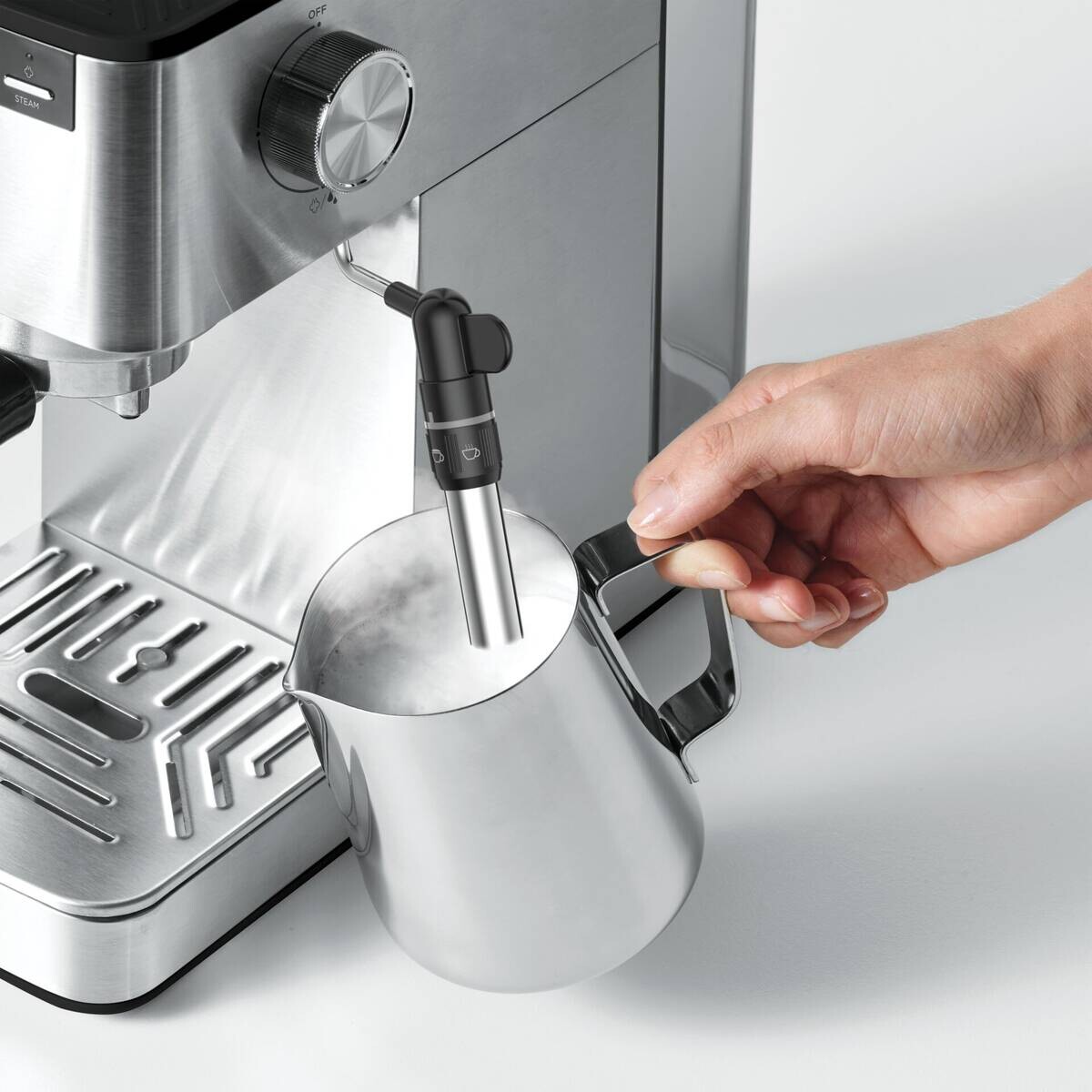 Polti Polti Espresso- und Cappuccinomaschine P10S silber Stahl B/H/T: ca. 13x30,5x30,5 cm