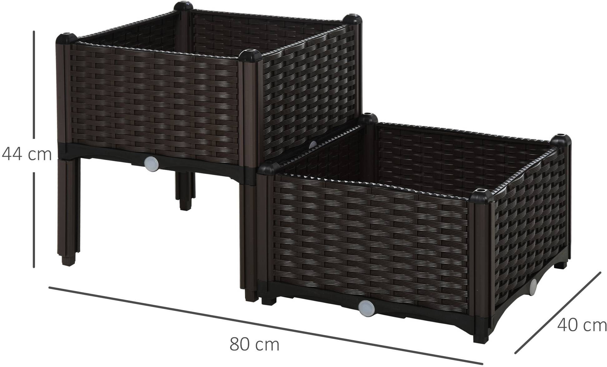 Outsunny Hochbeet B/H/L: ca. 40x44x40 cm