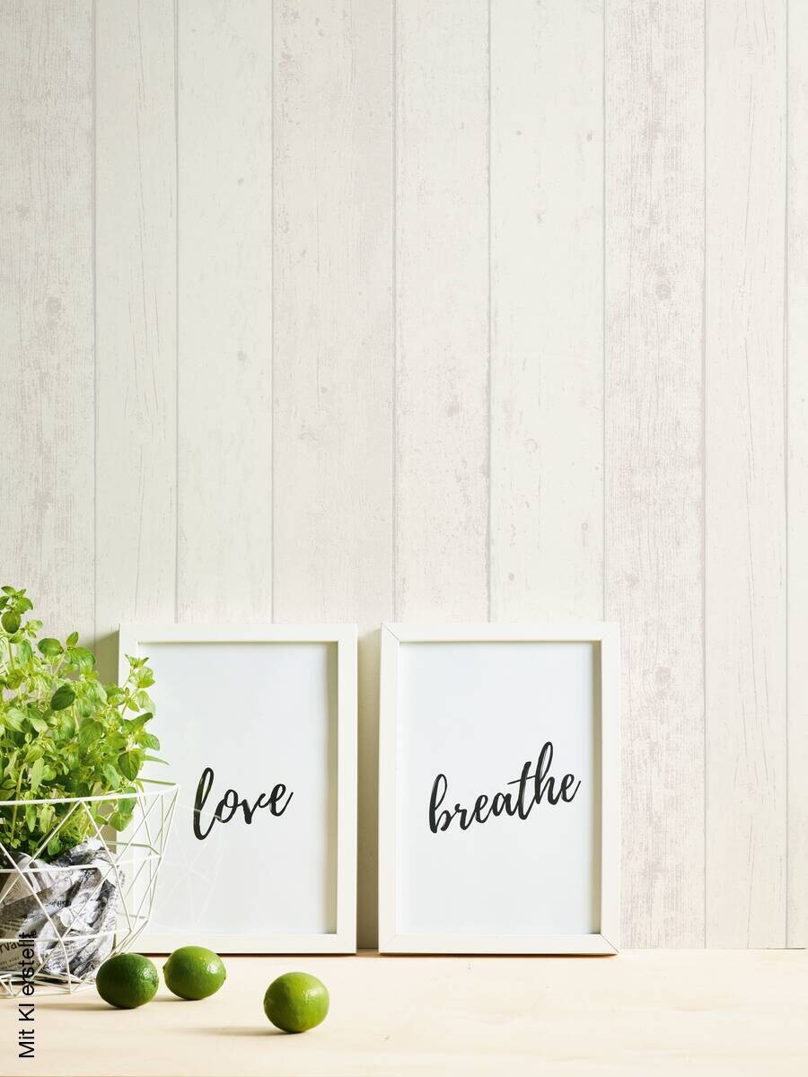 A.S.Creation Vliestapete Best of Woodn Stone 2nd Edition Holzoptik weiß B/L: ca. 53x1005 cm
