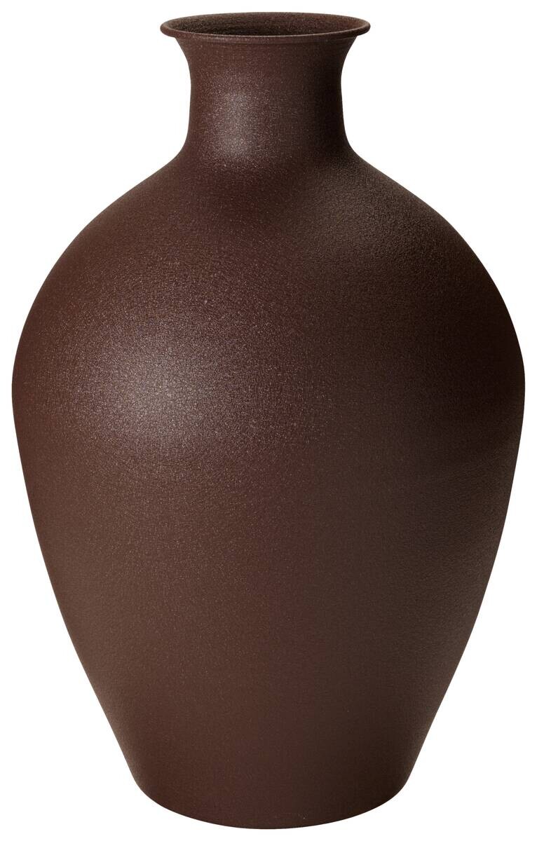 Vase dunkelbraun Metall B/H/L: ca. 31,5x46x31,5 cm