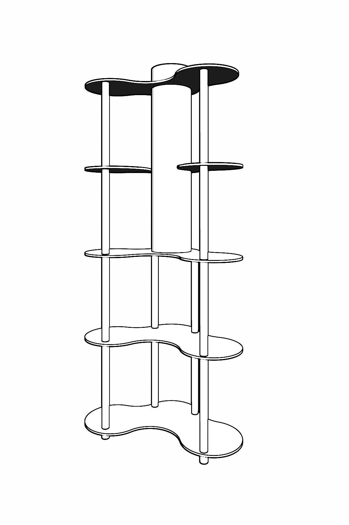 Opviq Stehleuchte nussbaum PVC MDF B/H/T/L/D: ca. 17x150x17x17x17 cm E27 1 Brennstellen