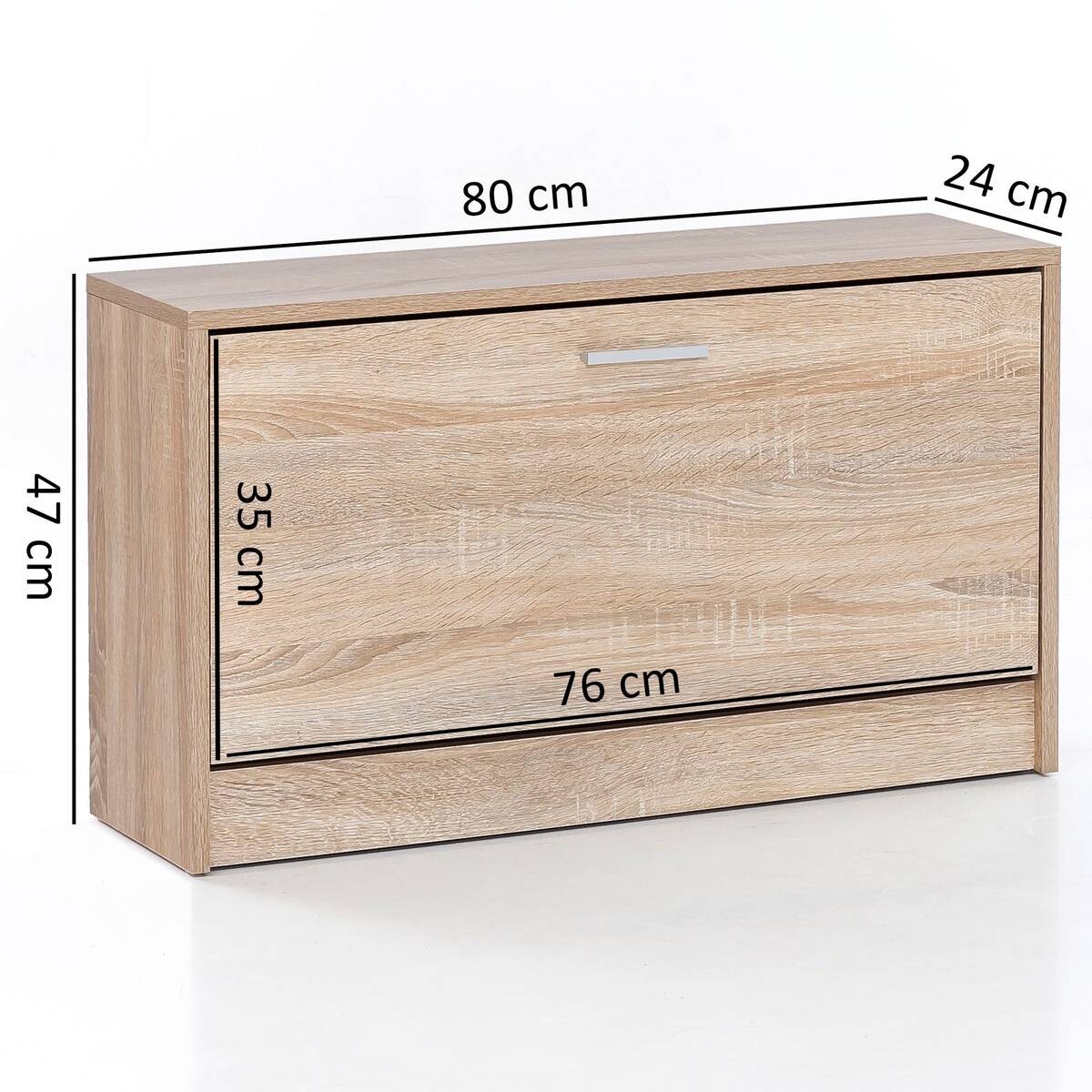 Schuhbank Eiche Sonoma Nachbildung B/H/T: ca. 80x47x24 cm