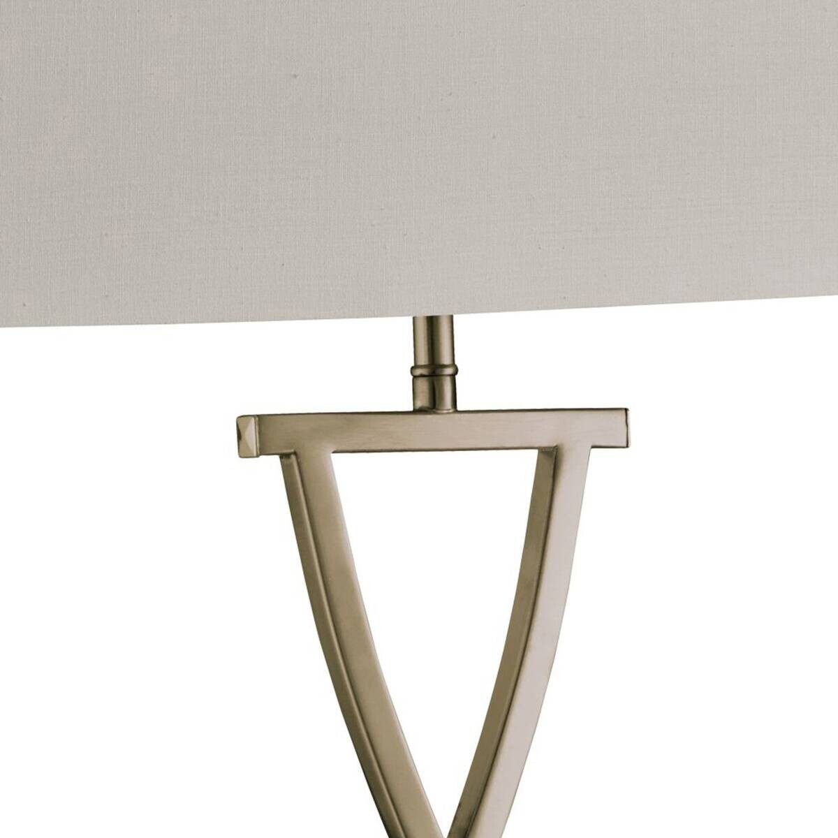 Searchlight Tischlampe Club messing weiß Stahl B/H/L: ca. 20x48,5x31 cm E14 1 Brennstellen