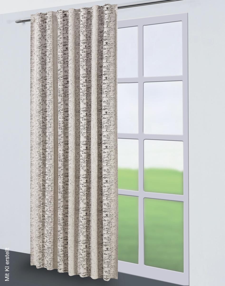Kombivorhang Gizem natur B/L: ca. 140x245 cm
