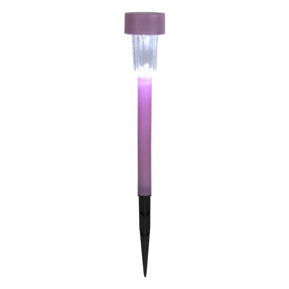 Solarleuchte rosa Kunststoff H/D: ca. 36,5x5,5 cm
