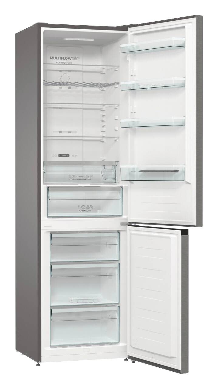 Gorenje Kühl-/Gefrierkombination NRK620CA2XL4 silber B/H/T: ca. 60x200x59 cm