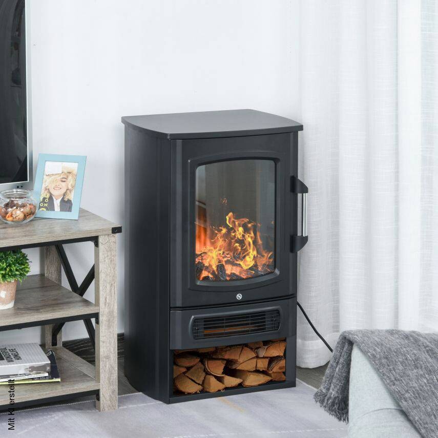 HOMCOM Elektrokamin 820-178 schwarz B/H/T: ca. 44,5x74x32,1 cm
