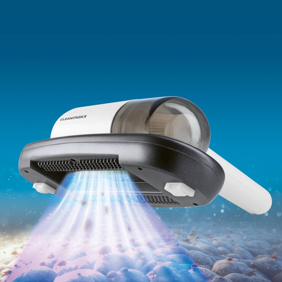 CLEANmaxx Handstaubsauger grau weiß Kunststoff B/H/L: ca. 17,7x7,7x22 cm