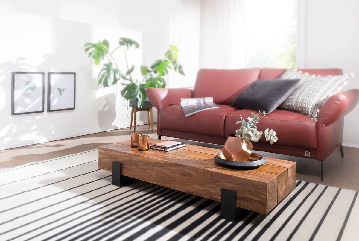 Couchtisch braun B/H/T: ca. 115x22x44 cm