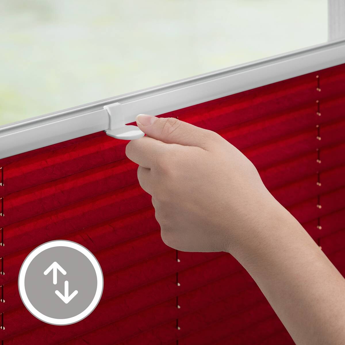 LICHTBLICK Spannplissee brombeer B/L: ca. 90x130 cm