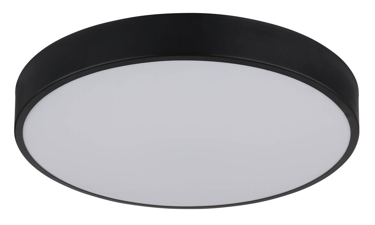 GLOBO LED-Deckenleuchte mattschwarz Opal Kunststoff Metall H/D: ca. 7x37,8 cm 1 Brennstellen