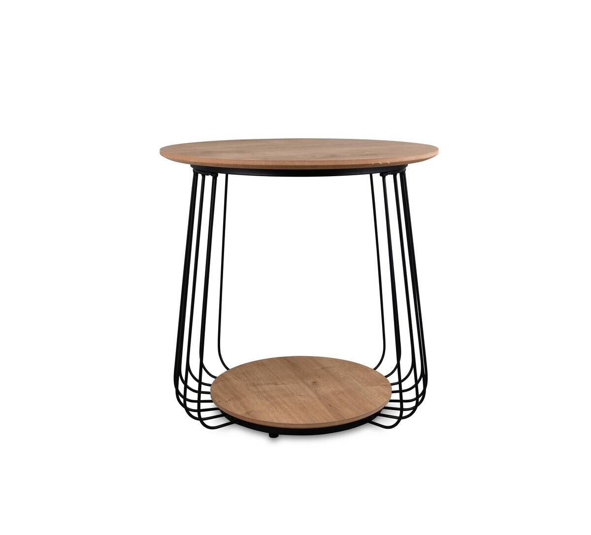 Couchtisch Arkali, 2er-Set Eiche Artisan Nachbildung H/D: ca. 50x50 cm