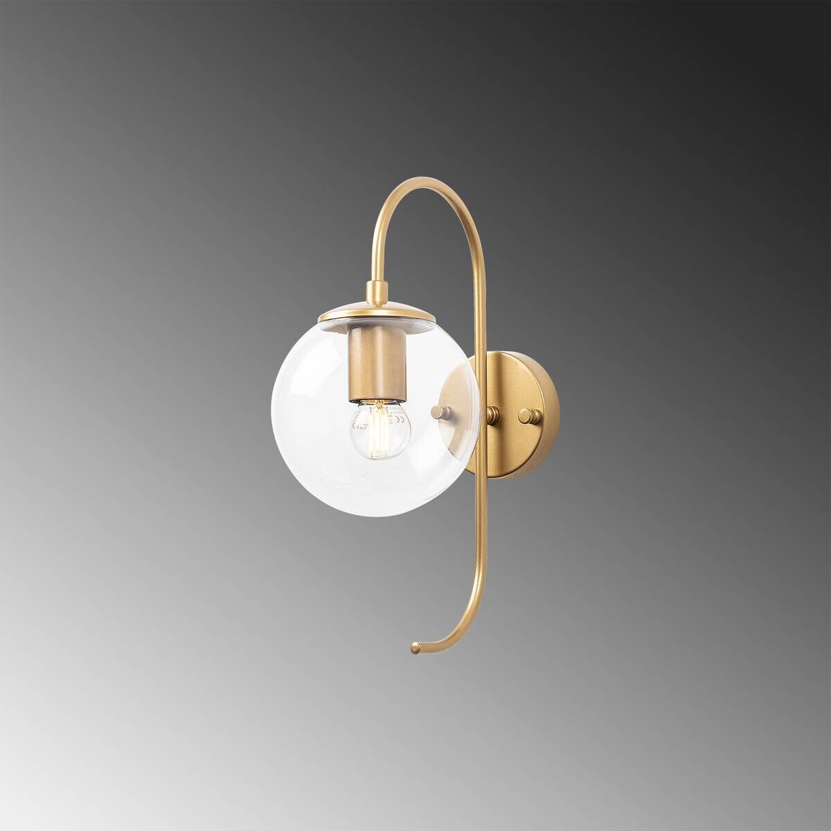 Opviq Wandleuchte Jewel gold Glas Metall B/H/T/L/D: ca. 27x36x27x15x15 cm E14 1 Brennstellen