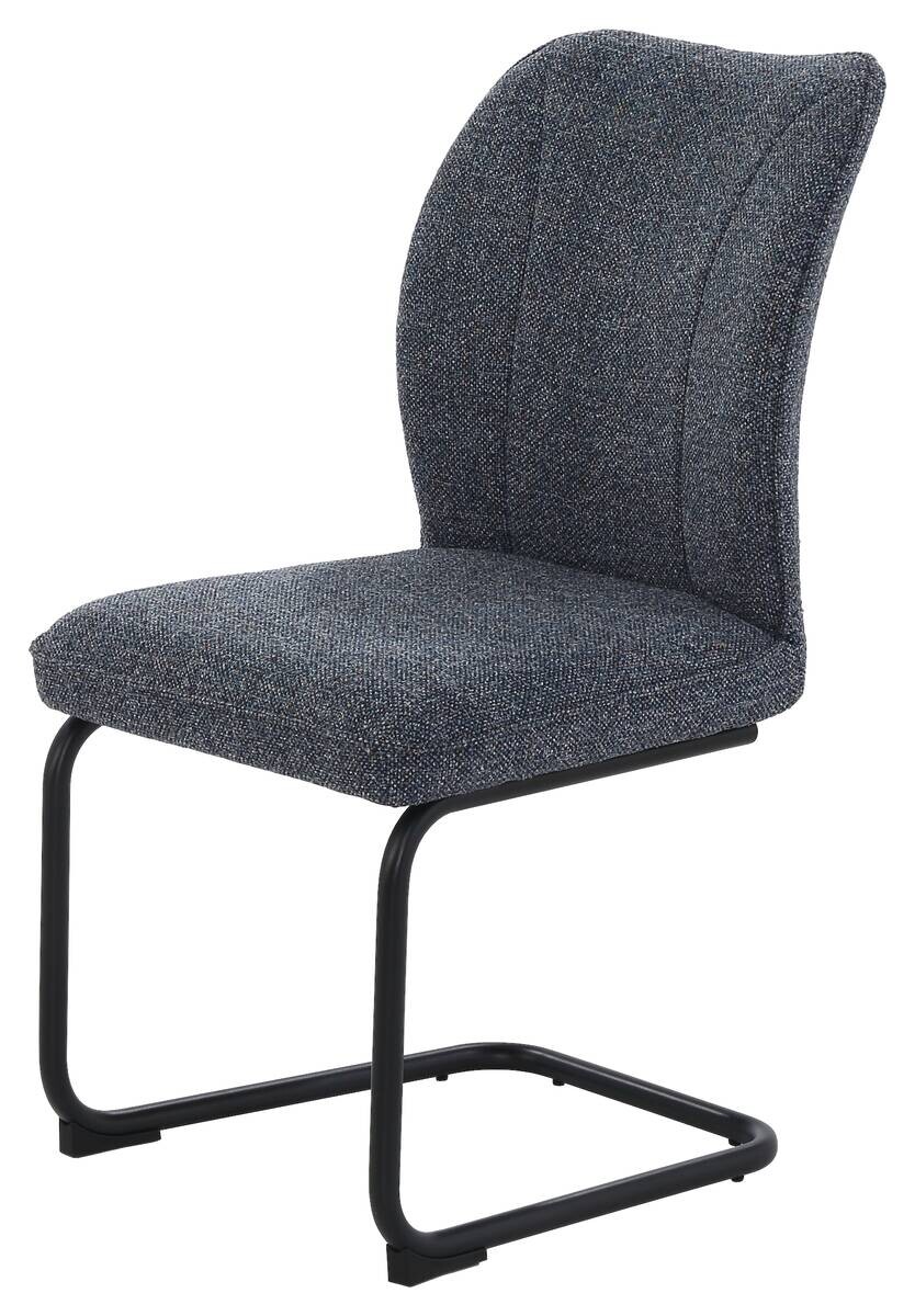 Schwingstuhl blau Webstoff B/H/T: ca. 51x95x66 cm