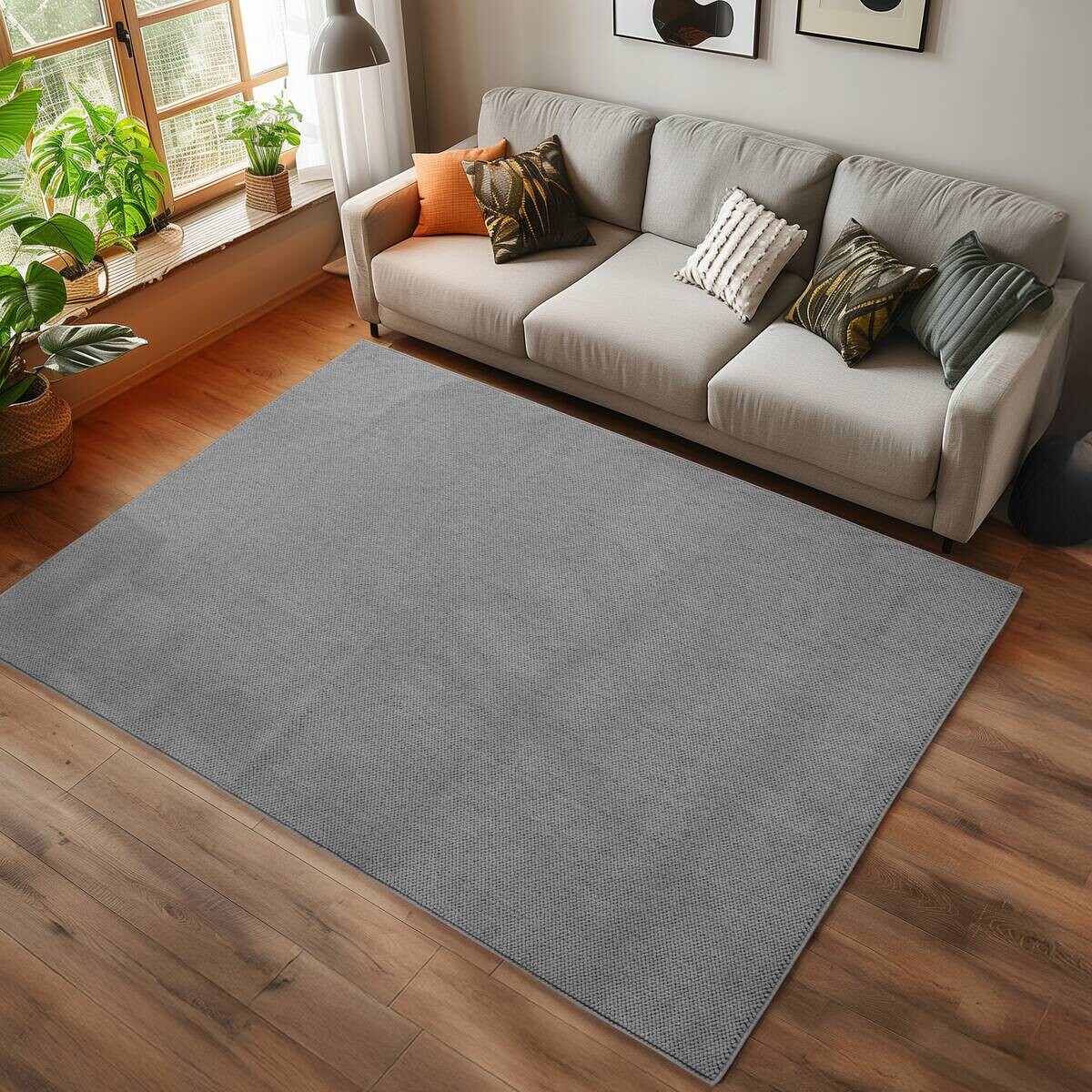 Ayyildiz Kurzflorteppich HELIX silber B/H/L: ca. 140x0,7x200 cm