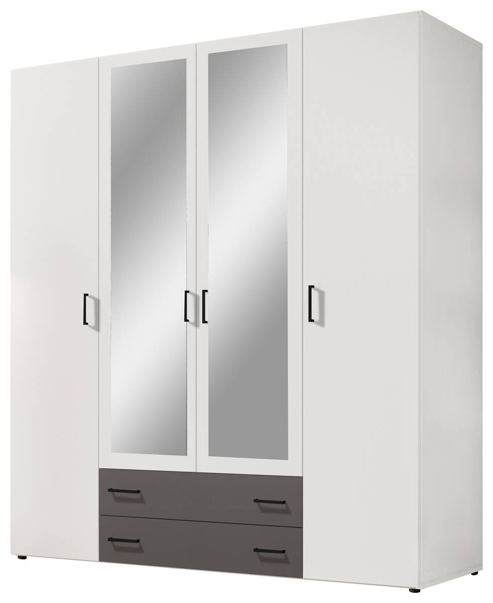 Kleiderschrank Base 4 weiß B/H/T: ca. 161x176x51 cm