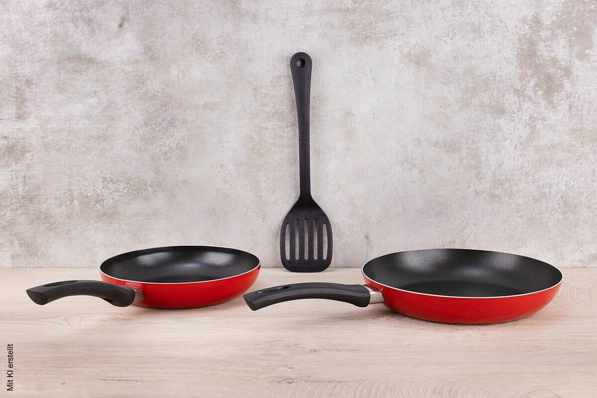 RENBERG Pfannenset REDLY rot Aluminium 3 tlg.