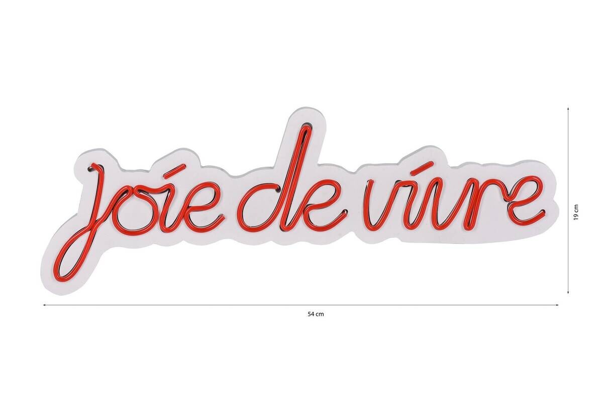 Opviq LED-Wandleuchte rot PVC B/H/T/L: ca. 53x19x2x53 cm