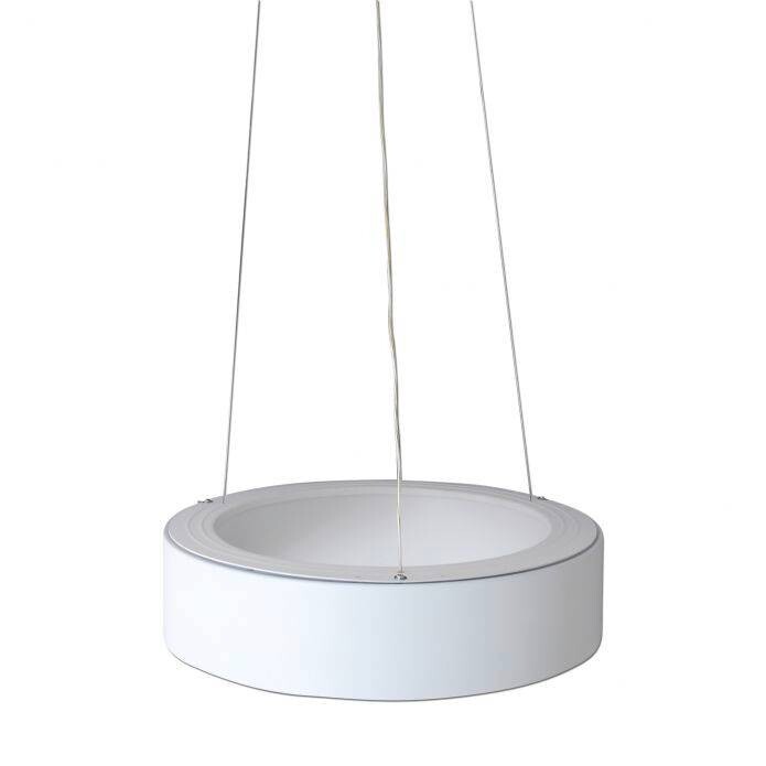 Näve Leuchten LED Pendelleuchte weiß Metall H/D: ca. 150x45 cm 1 Brennstellen