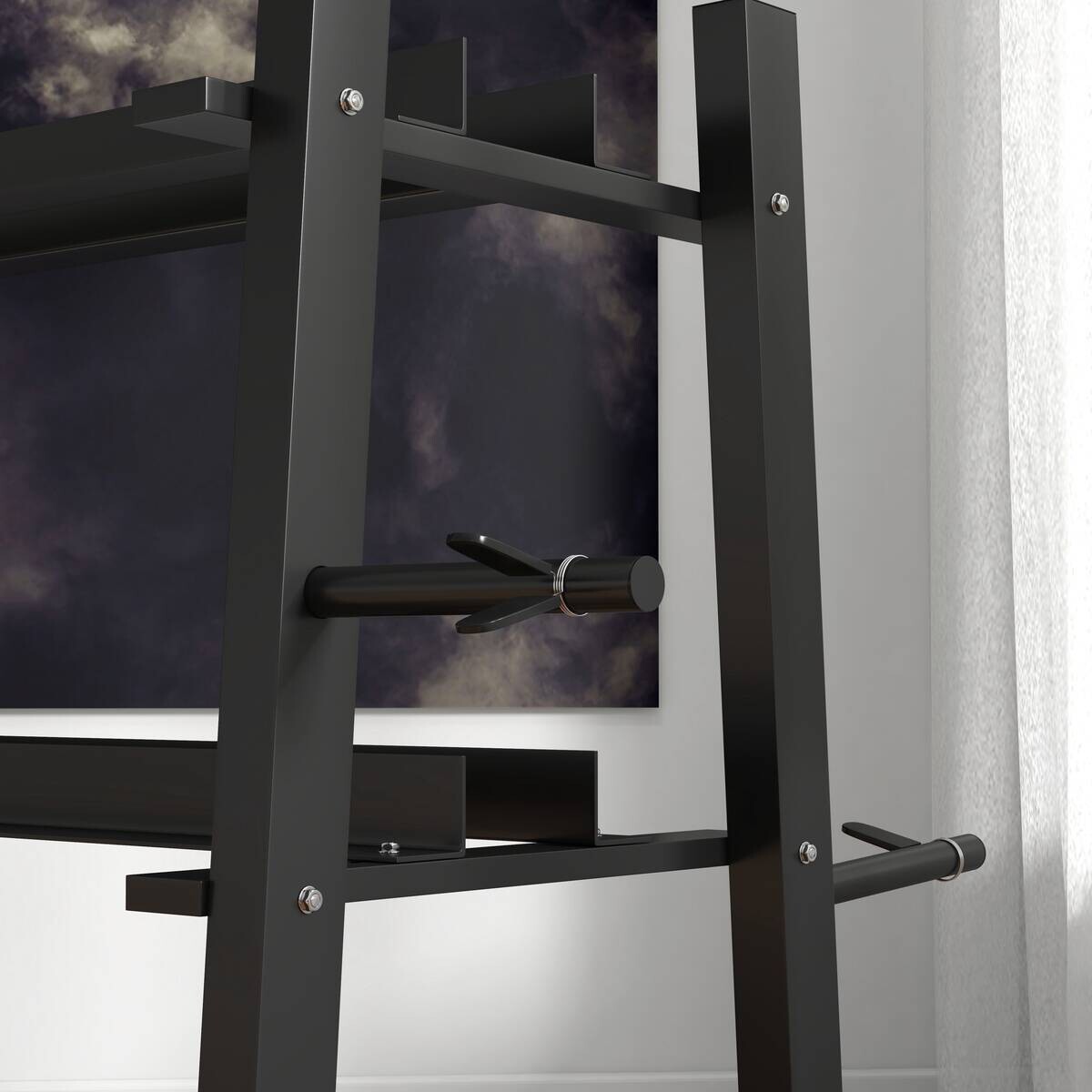 SPORTNOW Hantelständer schwarz Polypropylen B/H/L: ca. 75x131x80 cm