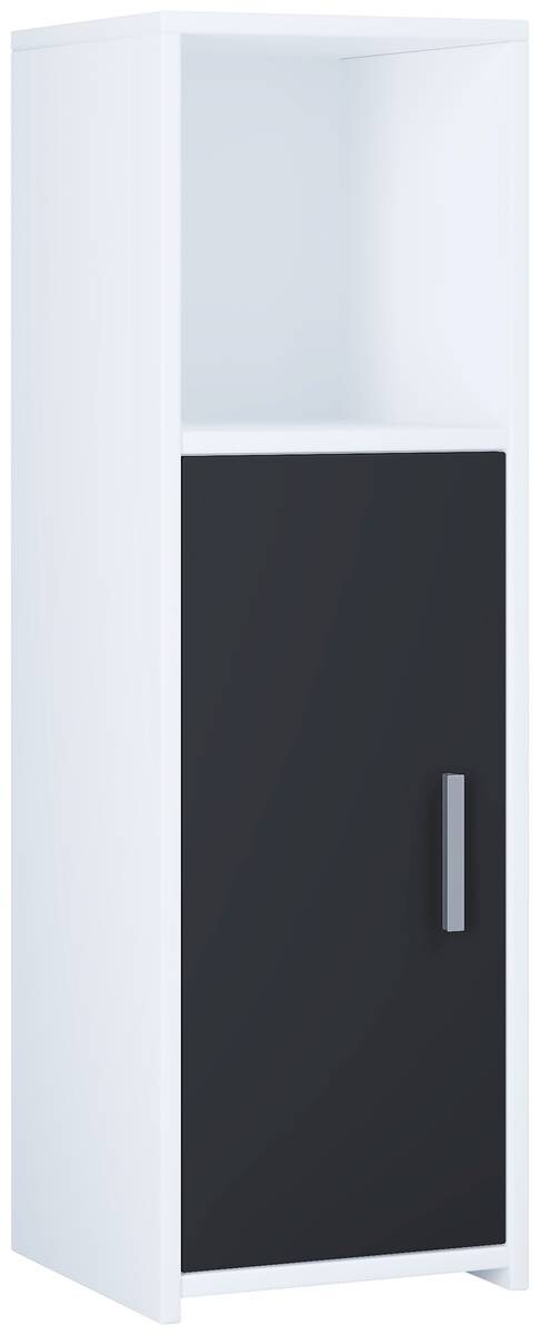 Midischrank Zalo weiß schwarz B/H/T: ca. 30x95x30 cm