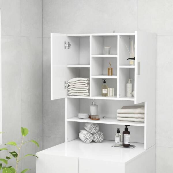 vidaXL Waschmaschinenschrank weiß B/H/T: ca. 71x181,5x71,5 cm