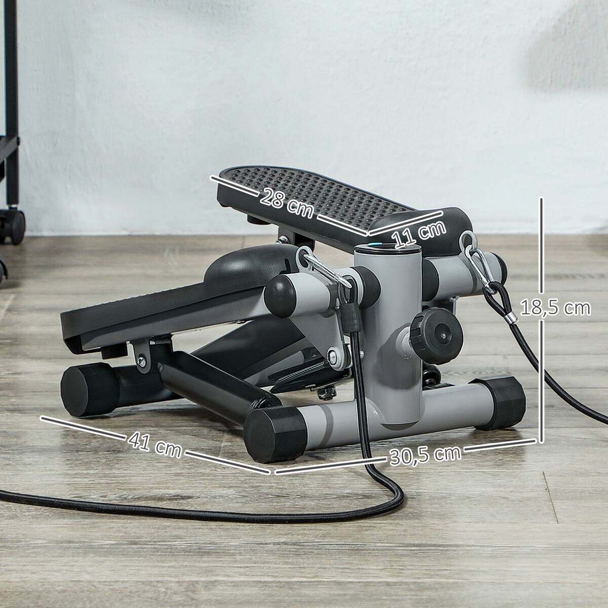 SPORTNOW Mini Stepper grau Kunststoff B/H/L: ca. 30,5x18,5x41 cm