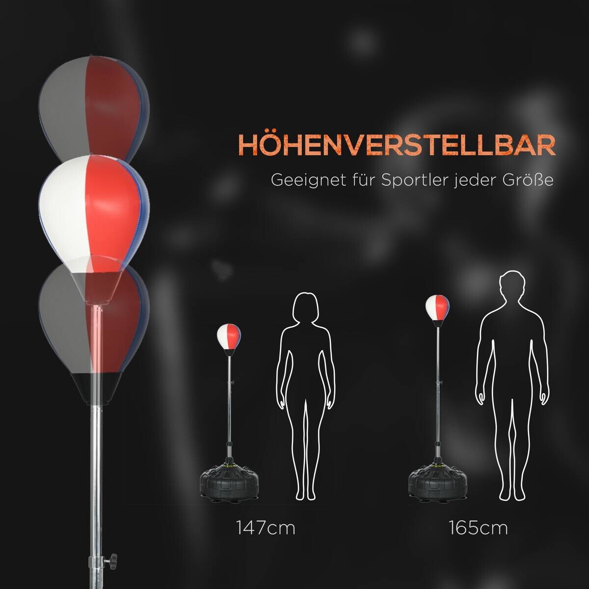 SPORTNOW Fitness-Zubehör rot Kunstleder B/H/L: ca. 48x48x165 cm