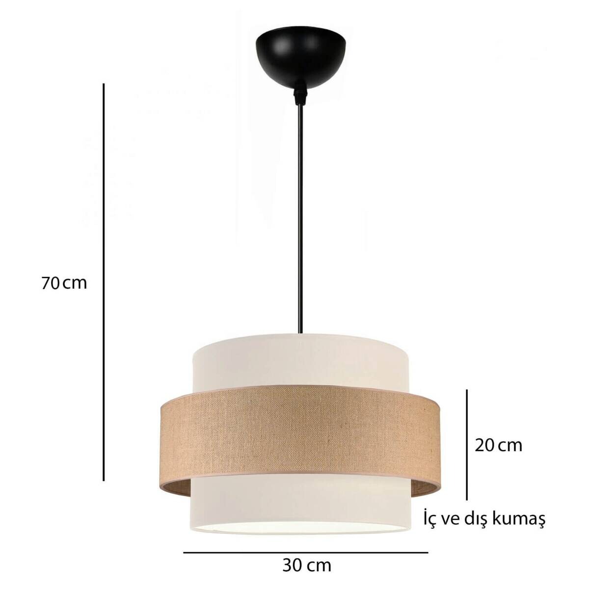 Pendelleuchte creme B/H/L/D: ca. 30x80x30x30 cm E27 1 Brennstellen