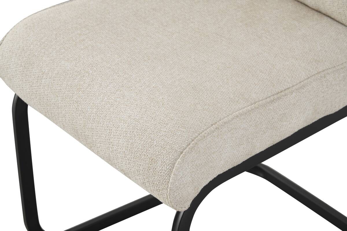 Schwingstuhl FRIEDA, 2er Set creme schwarz B/H/T: ca. 47x94x61 cm