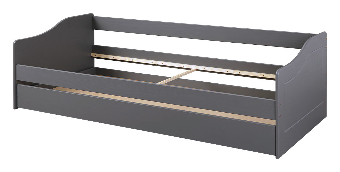 Funktionsbett Malte grau Liegefläche B/L: ca. 90x200 cm