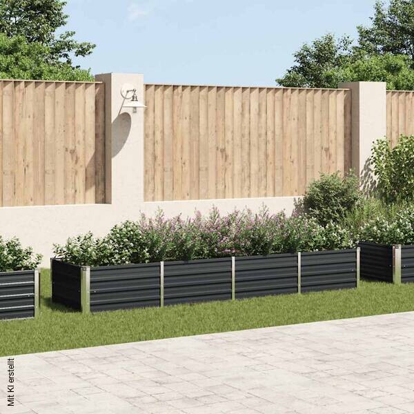 Hochbeet anthrazit Stahl B/H/L: ca. 80x45x320 cm