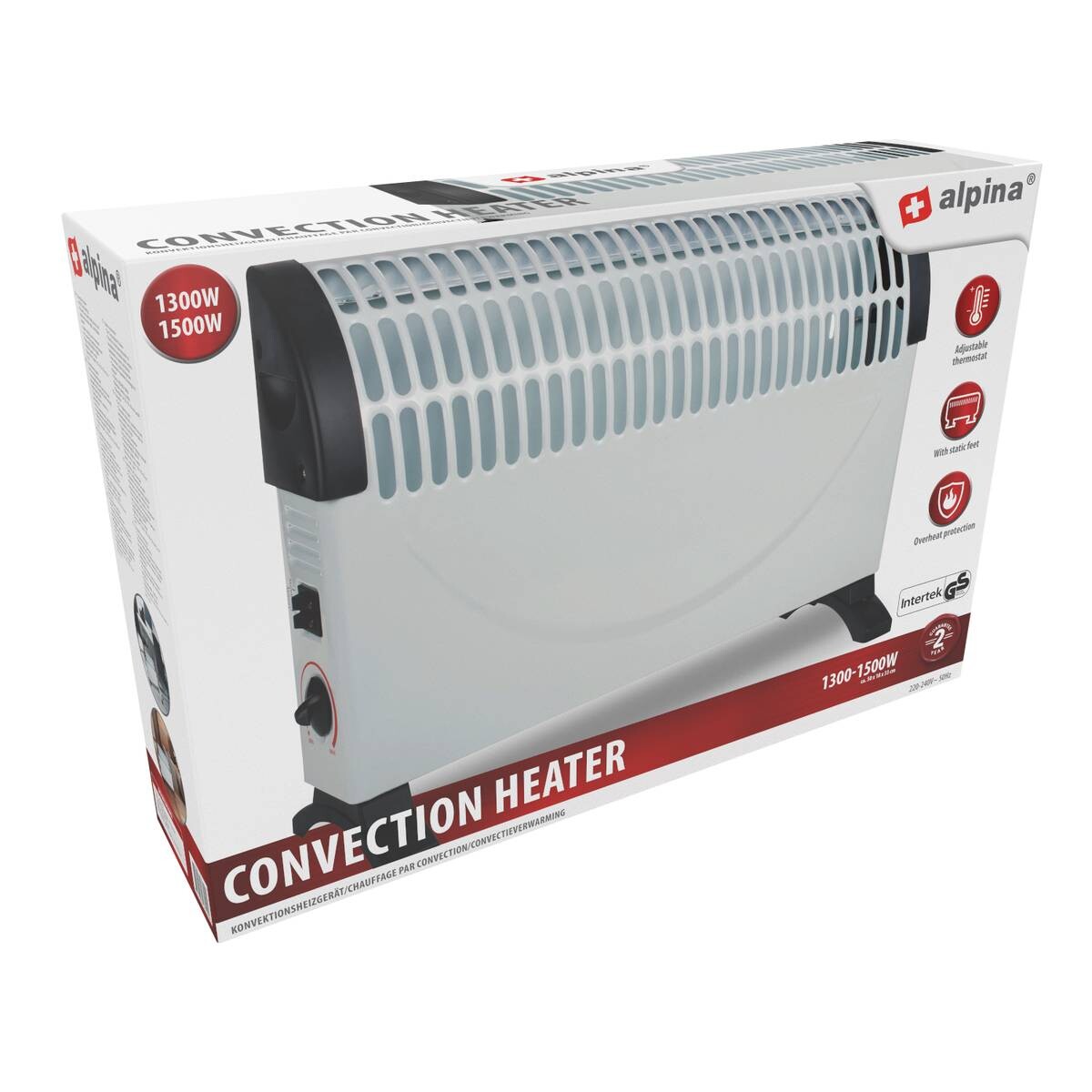 alpina Konvektor Heizung 871125223159 weiß Metall B/H/T: ca. 53x39x20 cm ca. 1500 W