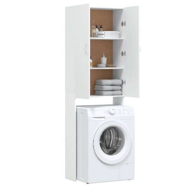 vidaXL Waschmaschinenschrank weiß B/H/T: ca. 64x190x25,5 cm