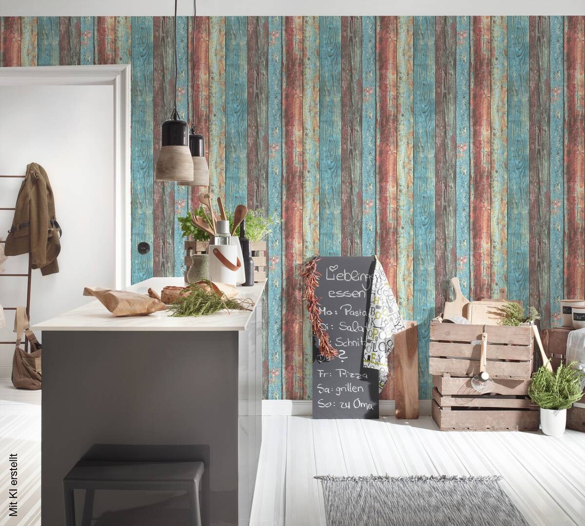 A.S.Creation Vliestapete Best of Woodn Stone 2nd Edition Holzoptik bunt B/L: ca. 53x1005 cm