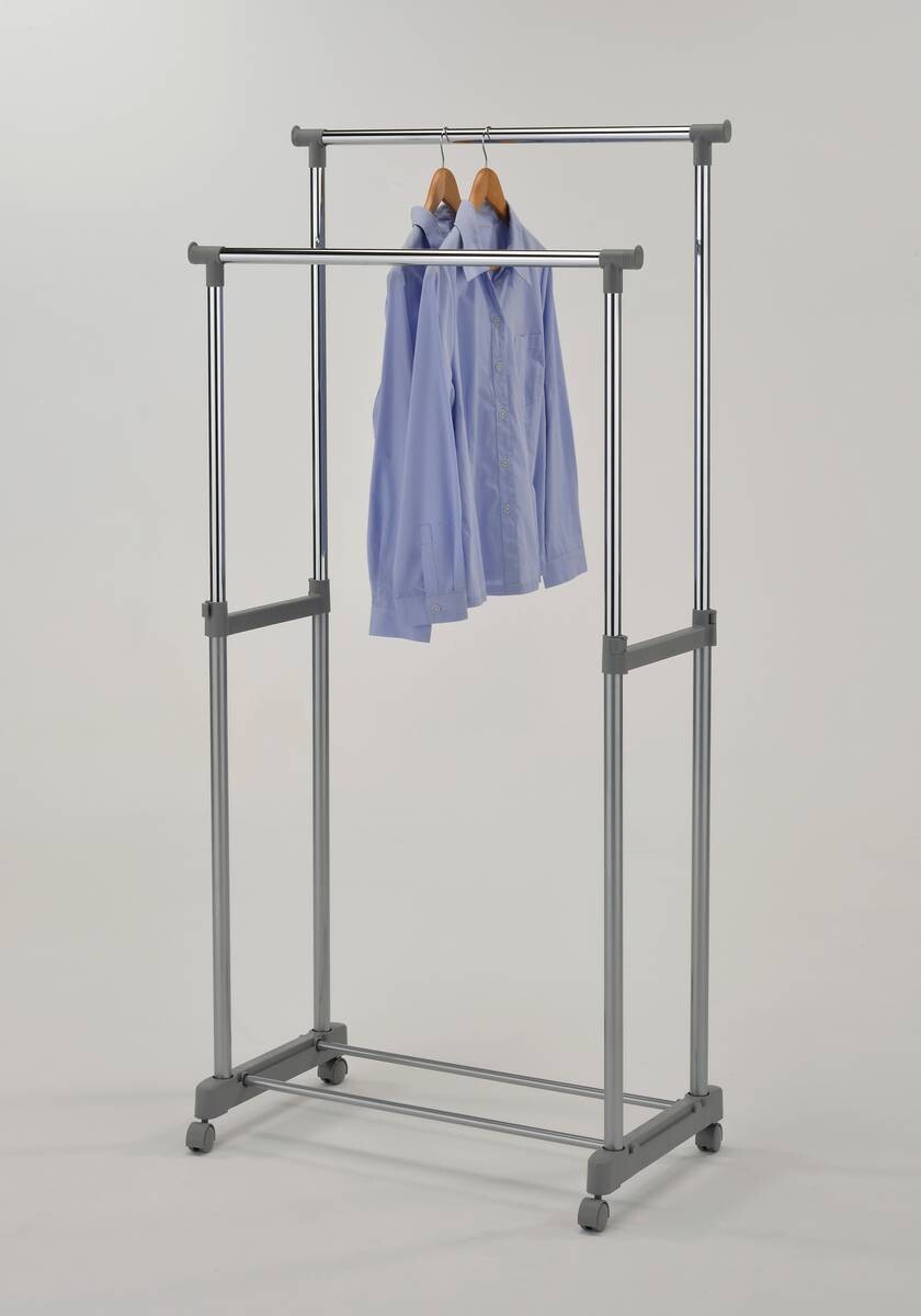 Garderobenwagen Chrom Stahl B/H/L: ca. 43x92x79,5 cm