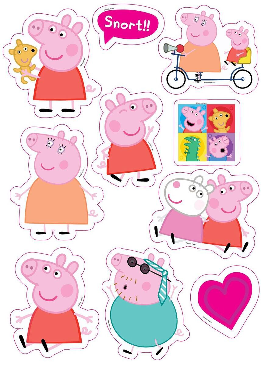 Wandsticker Peppa Pig B/L: ca. 50x70 cm